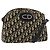 Borsa a Spalla in Tela Trotter Christian Dior Nero Oro Auth 155999 D'oro