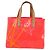 LOUIS VUITTON Monogram Vernis Fluo Reade PM Borsa a Mano Rossa M91903 LV Auth mr1578 Rosso Arancione - vista 13