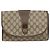 GUCCI GG Supreme Web Sherry Line Clutch Bag PVC Rosso Beige Auth 154661 - vista 13