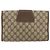 GUCCI GG Supreme Web Sherry Line Clutch Bag PVC Rosso Beige Auth 154661 - vista 2