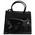 Borsa a Mano Salvatore Ferragamo Vala Smalto 2 vie Nero Oro Auth 156283 - vista 3