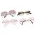 Occhiali da sole SAINT LAURENT Gucci plastica metallo 4 Set Marrone Rosso Auth ki6190