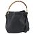 Borsa a mano in pelle GUCCI Bamboo 2 in 1 Nero Oro 001 1633 Auth 156256
