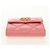 CHANEL Cartera Bifold Matelassé de Piel de Cordero Rosa Plata CC Auth BA8708V - vista 7