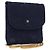 CHANEL Mini Matelassé Borsa a Catena Cotone Blu Navy Oro CC Auth bs31449 D'oro