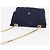 CHANEL Mini Matelassé Borsa a Catena Cotone Blu Navy Oro CC Auth bs31449 D'oro - vista 6