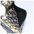 Borsa a Spalla in Tela Trotter Christian Dior Blu Navy Oro Auth 156002 D'oro - vista 21