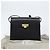 Bolsa de Ombro Christian Dior em Couro Preto Dourado Auth 155073 - vista 12
