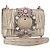 Borsa a Spalla in Pelle Matelassé Miu Miu con Catena Champagne Oro Argento Auth bs31411 D'oro
