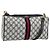 Bolsa de Ombro Gucci GG Supreme Sherry Line PVC Vermelho Marinho 41 004 4464 Auth 155232 Azul marinho