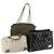 BALLY Celine PRADA C Borsa Macadam Nylon Smalto 3Set Beige Khaki Nero Auth BA5394 Cachi