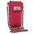 CHANEL Bolsa de Ombro Choco Bar em Couro Rosa Prata com Corrente e CC Auth BA8714