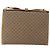 Gucci Borsa a Spalla Micro GG Supreme PVC Beige Oro 001 20 1368 Auth 156987 D'oro - vista 13