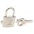 LOUIS VUITTON Manschettenknopf Cadena Eclet Schloss Ag925 Silber Auth 143056M