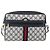 Borsa a Spalla Gucci GG Supreme Sherry Line PVC Navy Gold Auth ka697 D'oro Blu navy - vista 2