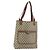 Borsa tote Gucci GG Supreme Web Sherry Line in PVC beige e rosso 39 02 003 Auth BA8627