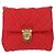 PRADA Bolso de Hombro con Cadena Nylon Rojo Dorado Auth 156490 Roja - vista 2