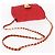 PRADA Bolso de Hombro con Cadena Nylon Rojo Dorado Auth 156490 Roja - vista 7