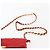 PRADA Bolso de Hombro con Cadena Nylon Rojo Dorado Auth 156490 Roja - vista 8
