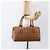 Borsa Boston Mini Vicetos Logogram MCM in pelle PVC marrone e oro Auth 151771 D'oro - vista 22