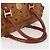 Borsa Boston Mini Vicetos Logogram MCM in pelle PVC marrone e oro Auth 151771 D'oro - vista 7