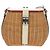 Borsa Cesta PRADA in vimini pelle bianca beige argento autentica mr1668SAM Bianco - vista 2