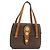 Céline Borsa a mano in tela Macadam Medallion CELINE in pelle PVC marrone oro Auth 156441 D'oro
