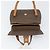 Céline Borsa a mano in tela Macadam Medallion CELINE in pelle PVC marrone oro Auth 156441 D'oro - vista 15