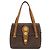 Céline Borsa a mano in tela Macadam Medallion CELINE in pelle PVC marrone oro Auth 156441 D'oro - vista 2