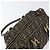 Borsa a mano in tela Zucca FENDI nera marrone oro Auth 155701 Nero D'oro - vista 16
