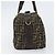 Borsa a mano in tela Zucca FENDI nera marrone oro Auth 155701 Nero D'oro - vista 5