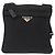 Sac à épaule PRADA en nylon noir argent authentique 151729 Argenté - vue 2