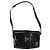 Borsa a Spalla Vala in Nylon Smaltato Nero e Argento di Salvatore Ferragamo Auth bs31354
