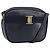 Borsa a Spalla Salvatore Ferragamo Vala in Pelle Blu Navy Oro Auth BA8220 D'oro