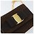 Borsa a Spalla Vala Chain in Camoscio Marrone Oro Auth BA8244 di Salvatore Ferragamo - vista 14