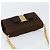 Borsa a Spalla Vala Chain in Camoscio Marrone Oro Auth BA8244 di Salvatore Ferragamo - vista 6