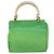 Borsa Tote PRADA Nylon Verde Oro Auth 153035 D'oro - vista 3