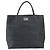 Schwarze Leder-Handtasche mit Nova Check-Muster von BURBERRY, authentisch Silber BA8861 - Ansicht 2