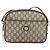 Bolso de hombro GUCCI GG Plus Supreme de cuero PVC beige y dorado Auth 156789 - vista 2