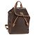 Céline CELINE Macadam Canvas Backpack PVC Leather Brown Gold Auth bs31713 Golden