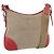 PRADA Schultertasche aus Canvas Beige Silber Authentisch 159720