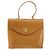 Borsa a mano Christian Dior in pelle marrone dorato Auth ep12336 D'oro - vista 2