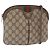 Borsa Sherry Line GG Supreme Web di GUCCI in PVC Beige e Oro 904 02 047 Auth ka922 D'oro