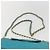 PRADA Borsa a Spalla con Catena Nylon Blu Turchese Oro Auth 156453V D'oro - vista 8
