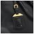 PRADA Handtasche Leder 2-Wege Schwarz Gold Auth mr1569 Golden - Ansicht 21