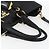 PRADA Handtasche Leder 2-Wege Schwarz Gold Auth mr1569 Golden - Ansicht 7