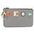 Monedero FENDI de cuero gris dorado Auth 154219