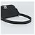 Borsa a spalla Vala Salvatore Ferragamo in pelle verniciata nera argento Auth bs31352 - vista 7