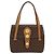 Céline Bolsa de mão em lona Macadam Medallion CELINE em couro PVC marrom dourado Auth 154716 - vista 13