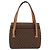 Céline Bolsa de mão em lona Macadam Medallion CELINE em couro PVC marrom dourado Auth 154716 - vista 2